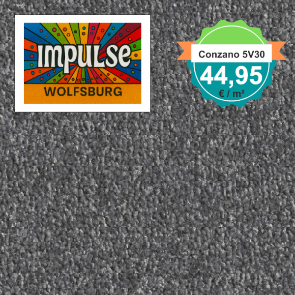 Vorwerk Teppichboden Conzano 5V30 dunkelgrau – Querformat, Teppichboden in tiefem Dunkelgrau für edle Akzente, nur 44,95 €